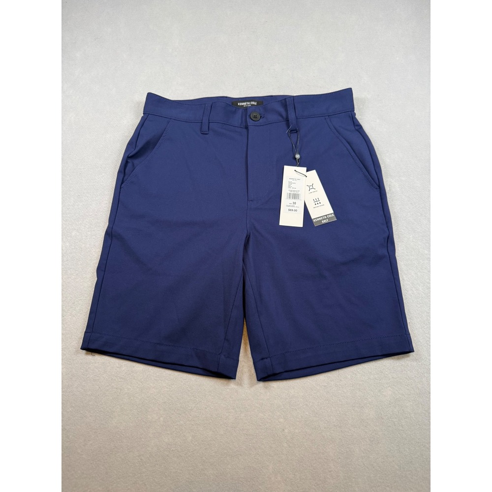 Kenneth Cole Golf Mens Navy Blue Performance Stretch Shorts KS9T42NAVPL Size 30